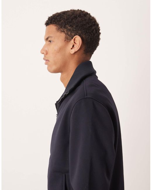 Mango Blue Zip Through Sweatshirt for men