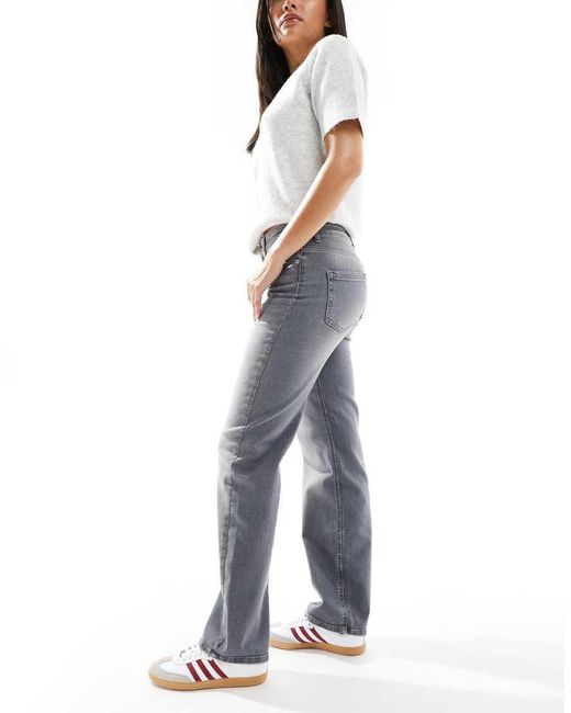 ONLY Gray Blush Straight Leg Jeans