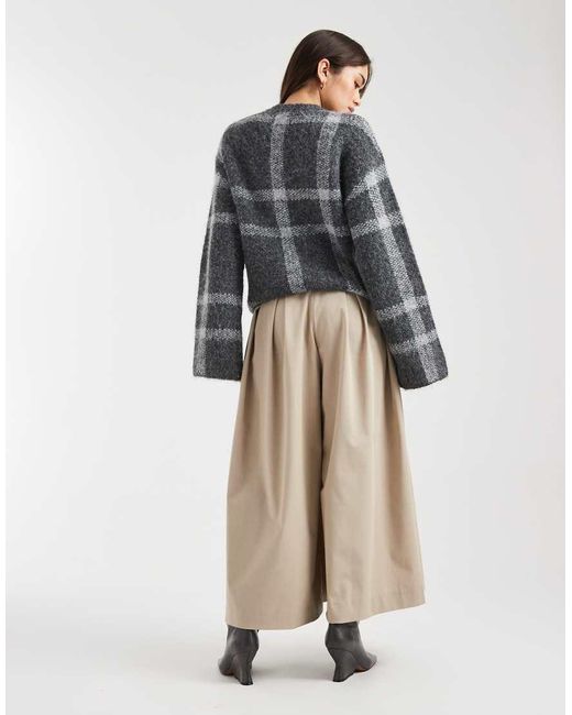 ASOS Natural Extreme Wide Leg Culotte