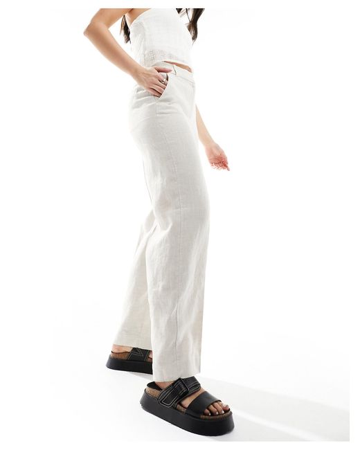 & Other Stories White Linen Look Pants