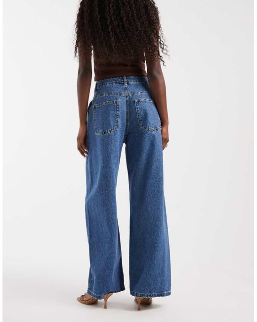 ASOS Blue Pleat Front Horseshoe Jean