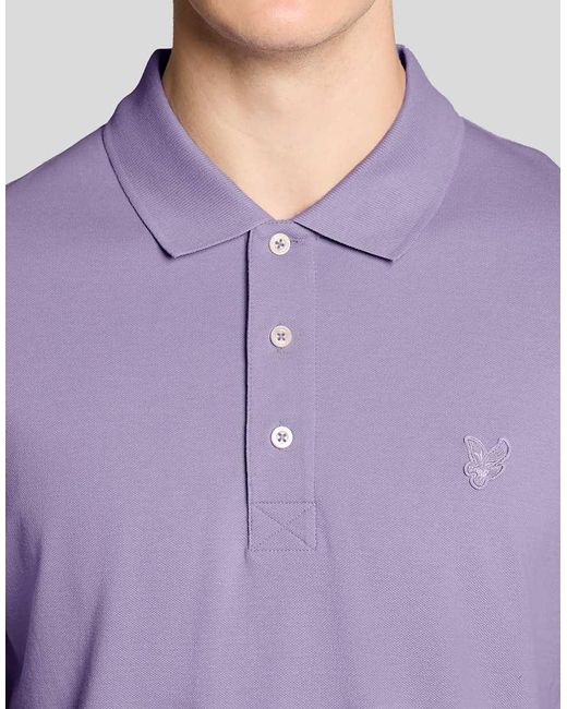 Lyle & Scott Purple Ss Polo Shirts Superfine Polo Shirt for men