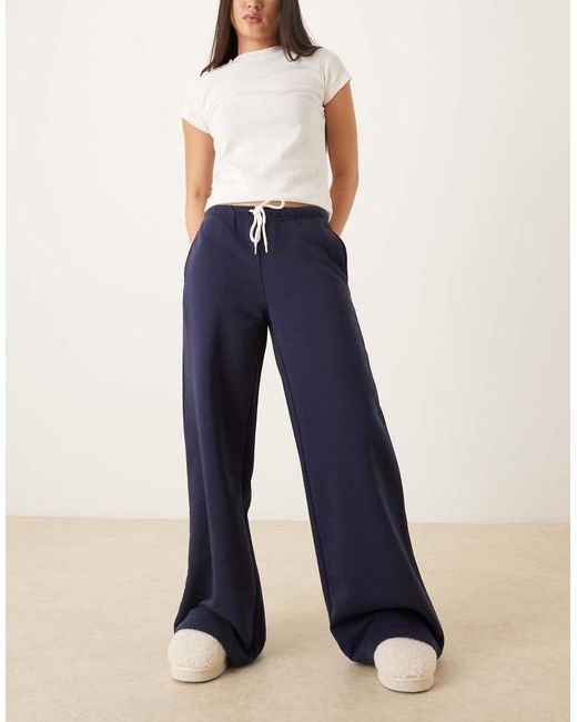 Gina Tricot Blue Low Waist Drawstring Sweatpants