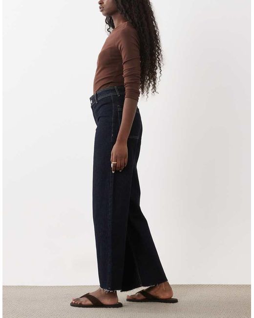 Mango Blue Catherin Wide Leg Jean