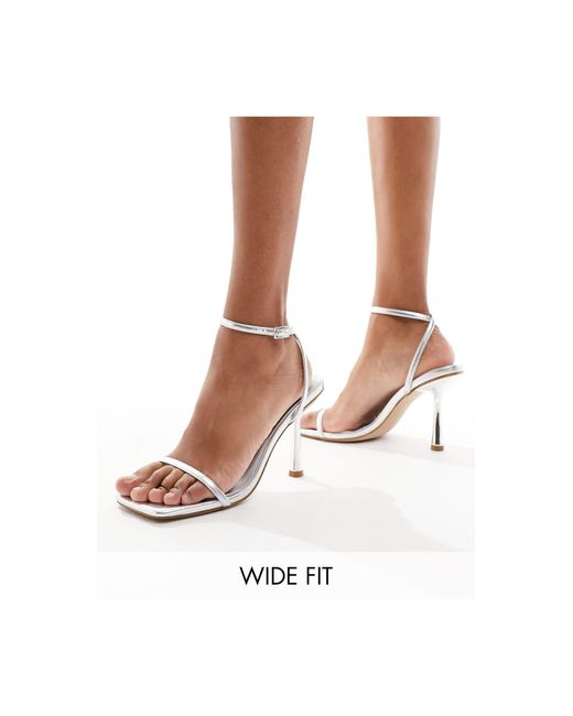 SIMMI White Simmi London Wide Fit Damira Strappy Barely There Sandal
