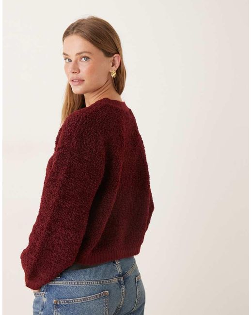 Jdy Purple Teddy Cardigan