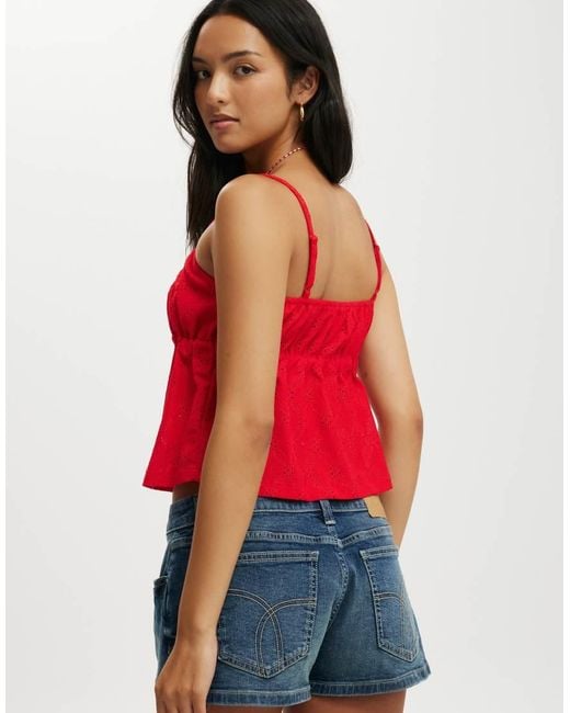 Cotton On Red Lola Tie Up Cami