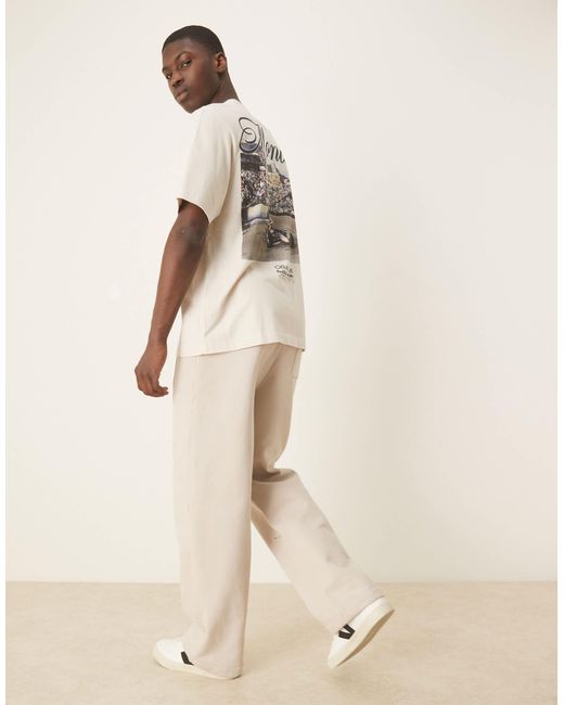 Abercrombie & Fitch – hochwertiges t-shirt in Natural für Herren