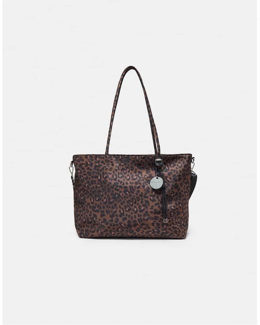 Stradivarius Brown Fabric Shopper Bag