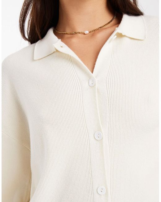 ASOS White – superweiche lounge-strickjacke