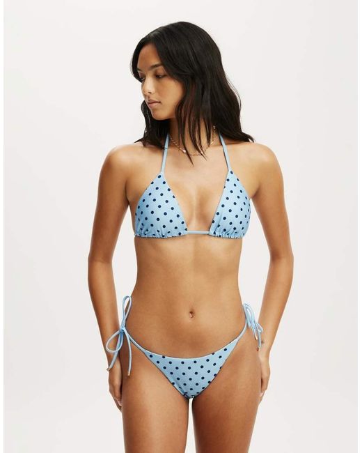 Cotton On Blue String Triangle Bikini Top