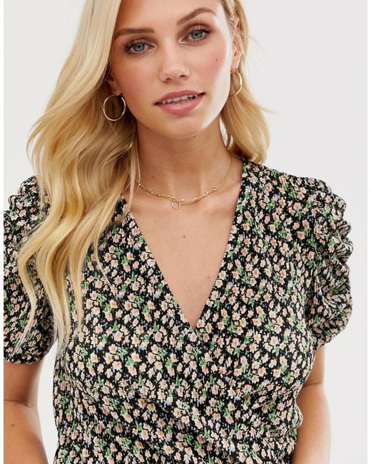 river island plisse playsuit