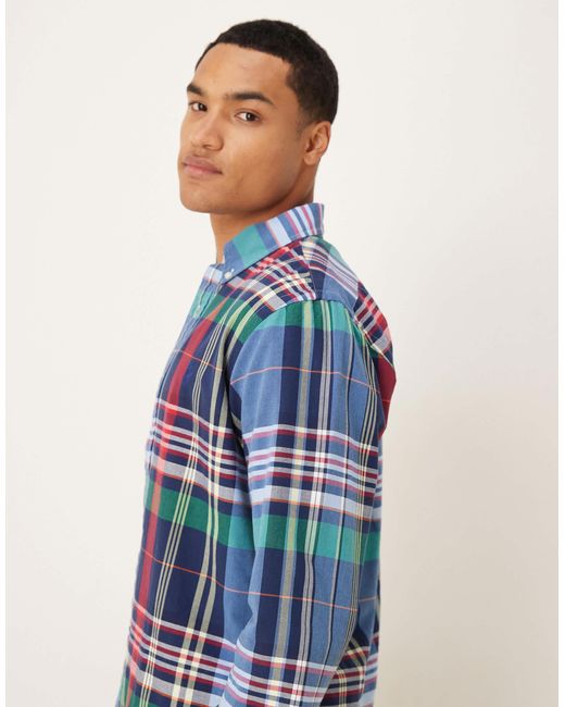Polo Ralph Lauren – gebürstetes oxford-hemd in Blue für Herren