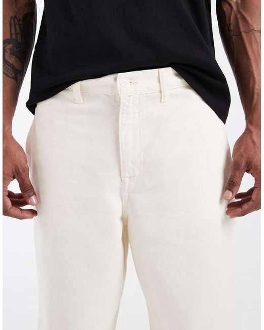 ASOS White Baggy Trouser for men