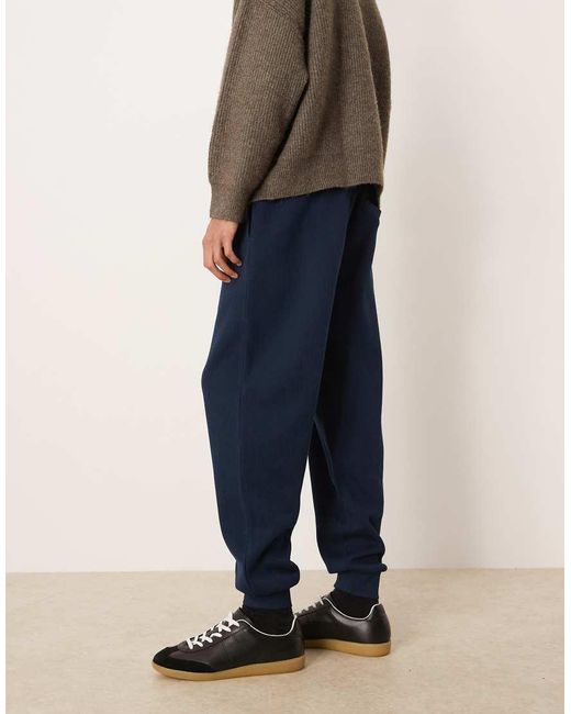 ASOS Blue Tapered Cuffed Jogger for men