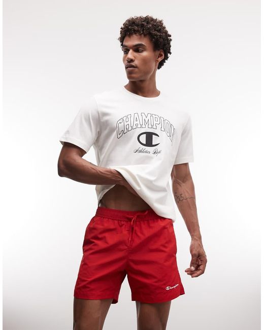 Champion Red Swim Shorts for men