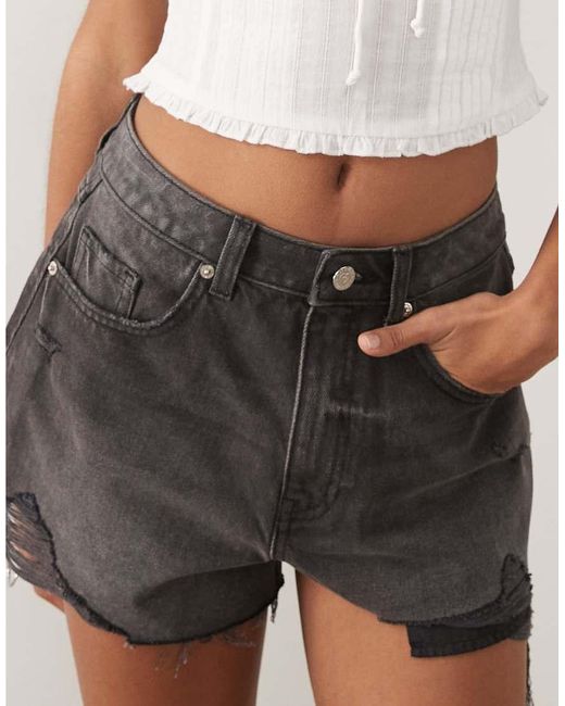 Miss Selfridge Natural Extreme Rip Shorts