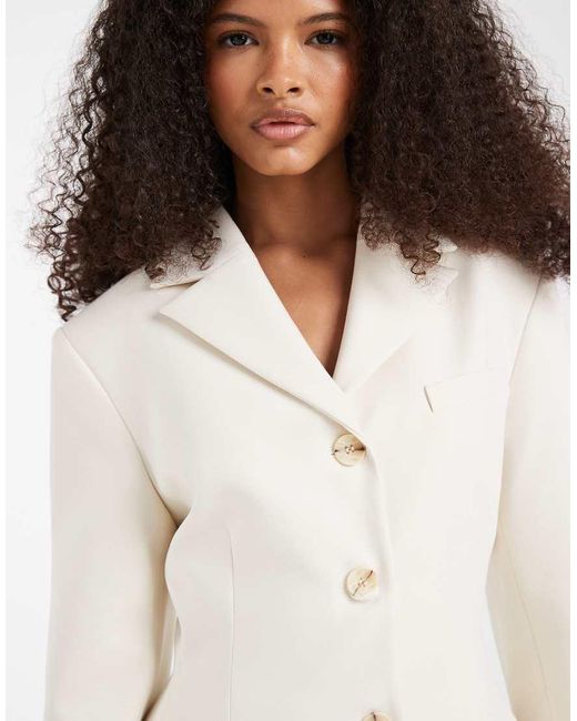 ASOS White Cinch Blazer Mini Dress