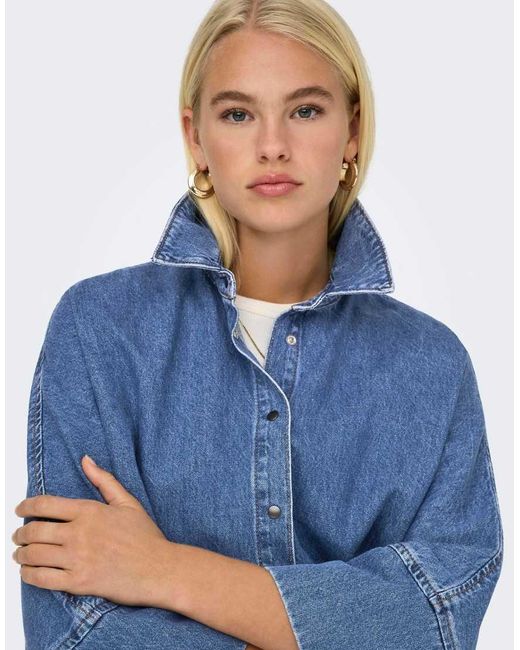ONLY Denim Overhemd in het Blue