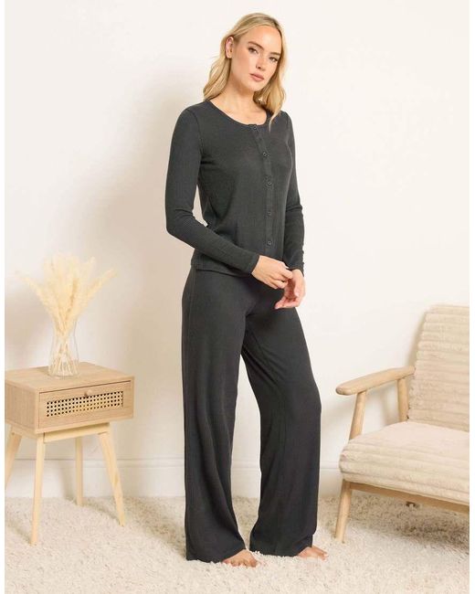 Long Tall Sally Gray Ribbed Cardigan
