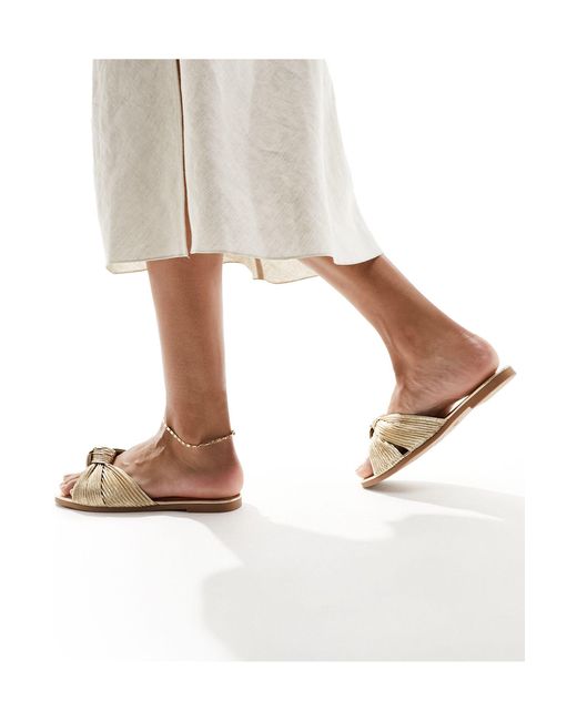 Raid Brown – faraah – e flache sandalen mit zierknoten