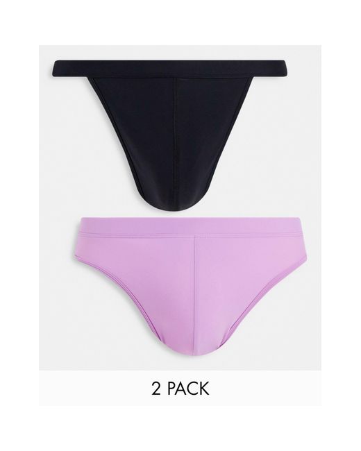 ASOS Multicolor 2 Pack Swim Briefs And Thong for men