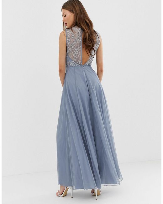 asos blue maxi dress