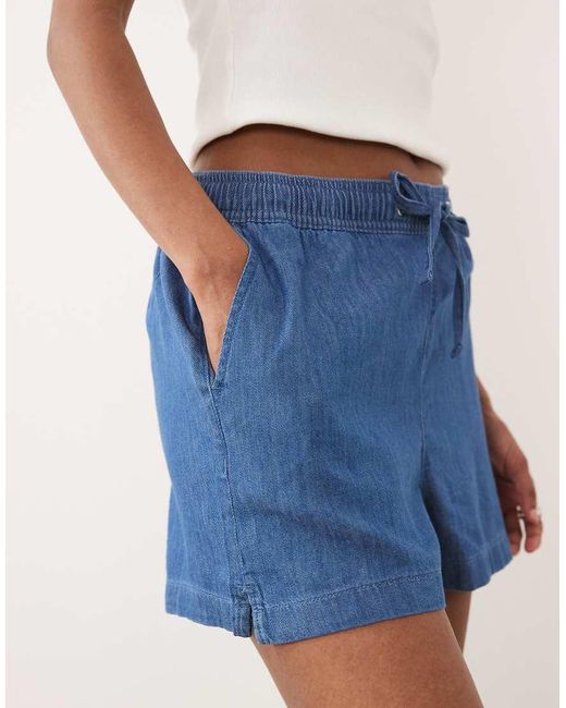 New Look Blue Pull On Short
