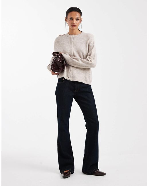 Gilet coupe carrée en maille - beige ONLY en coloris Natural