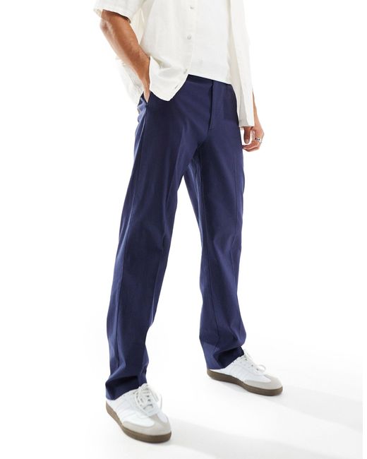 Pantaloni eleganti dritti di ASOS in Blue da Uomo