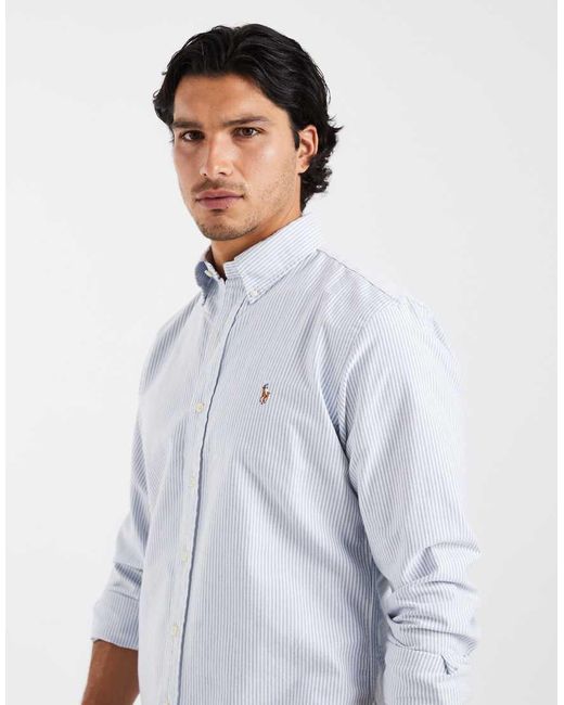 Polo Ralph Lauren White Custom Fit Oxford Shirt for men