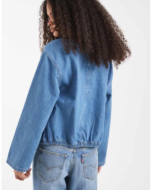 ASOS Blue Denim Bomber Jacket