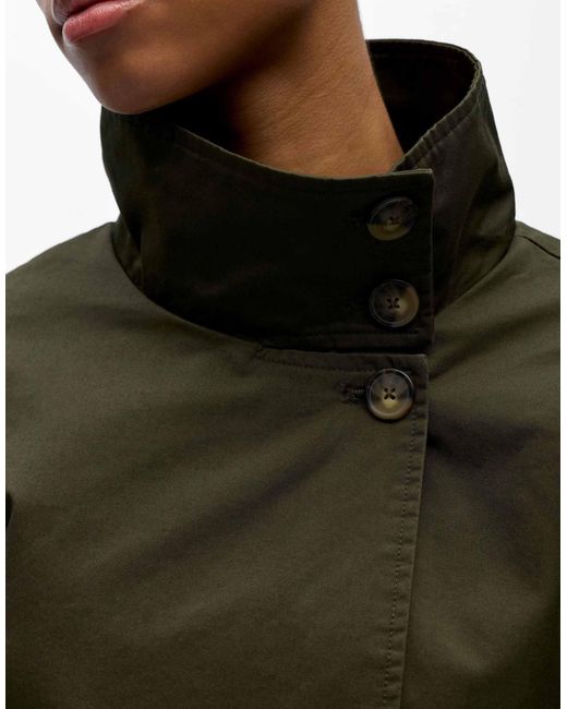 Veste trench à col cheminée foncé Object en coloris Black
