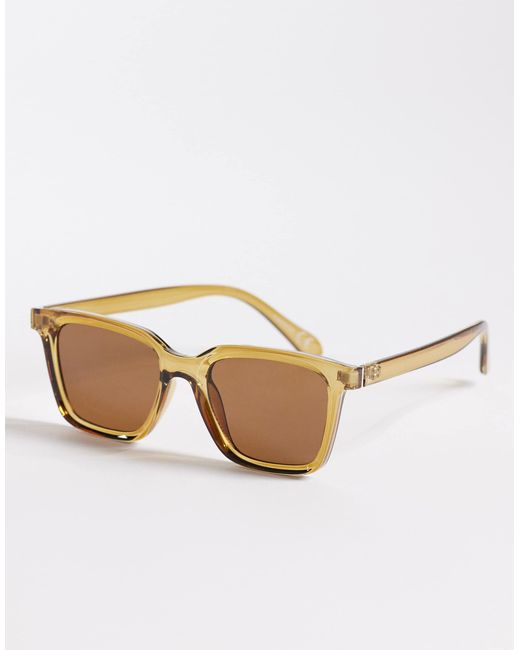 ASOS Natural Square Sunglasses for men