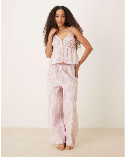 ASOS Pink Mix & Match Woven Pajama Cami Top