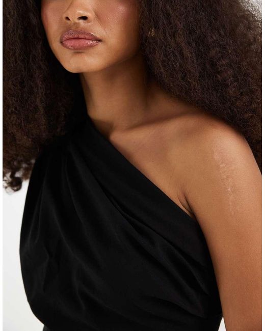 Vero Moda Black Asymmetric One Shoulder Top