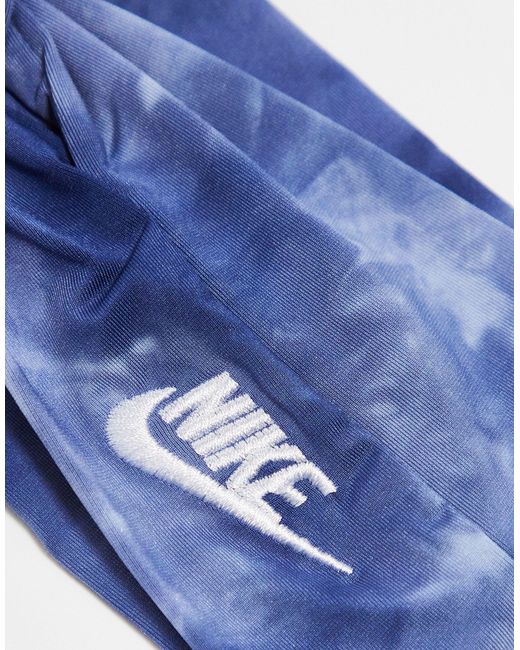 Nike Haarband Met Gedraaide Knoop in het Blue