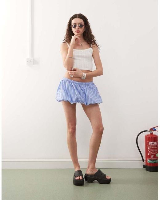 Monki Multicolor Puffball Mini Skirt