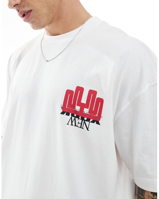 ASOS White Oversized T-shirt With City Graphic for men