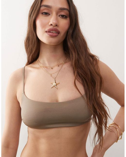 Weekday Brown Bandeau Bikini Top 2-pack