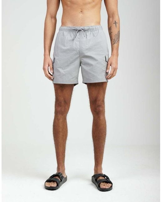 French Connection Blue 2 Pack Cargo-Style Swim Shorts for men