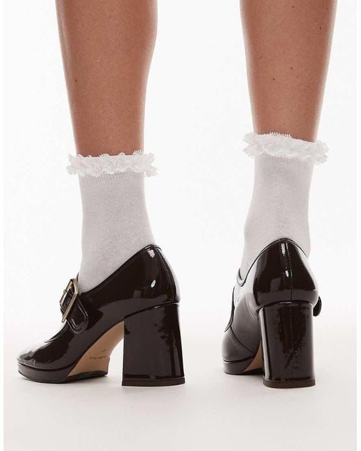 & Other Stories Black Premium Block Heel Mary Jane Shoes