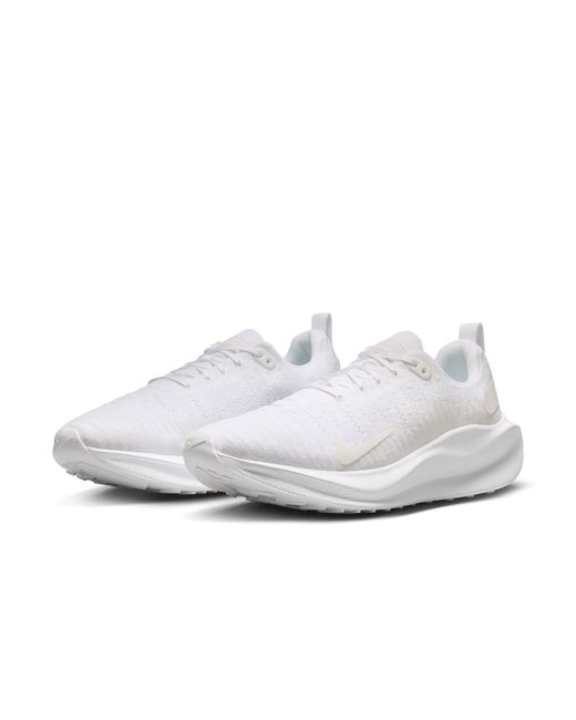 Nike White Running React Infinity Run Flyknit 4 Sneakers for men