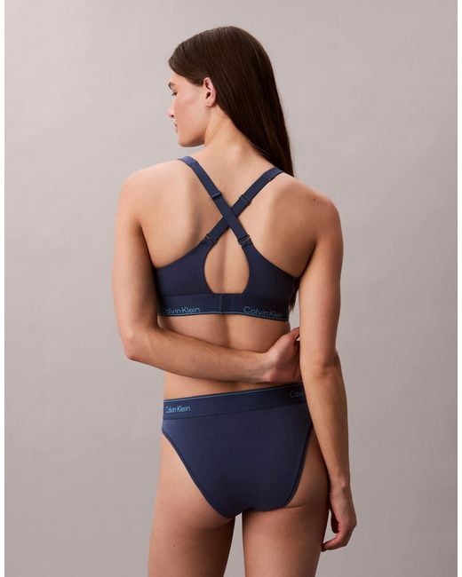 Calvin Klein Blue Icon Cotton Modal Tanga Thong