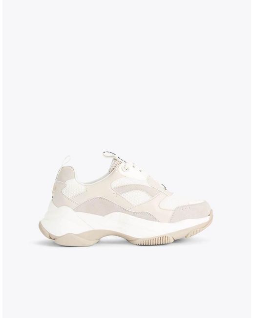 KG by Kurt Geiger White Lila Lace Up Trainers