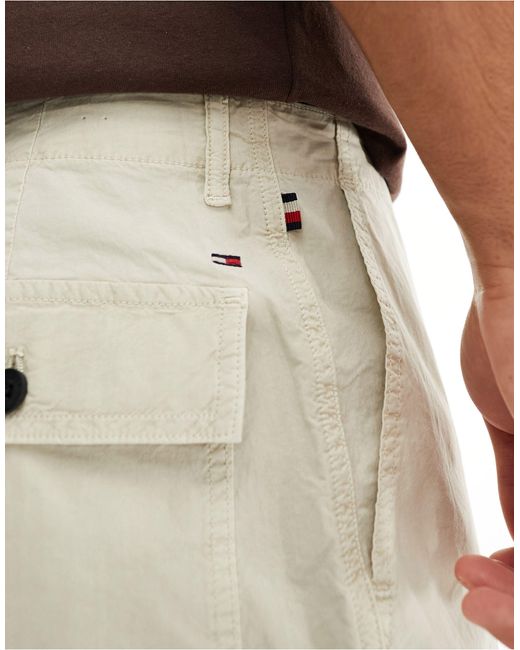 Tommy Hilfiger White Murray Papertouch Utility Trousers for men