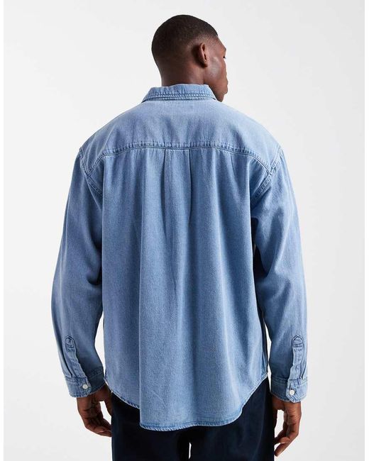 Jack & Jones Blue Oversized Denim Shirt for men