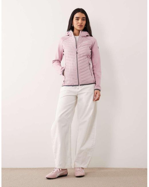 Regatta Pink Andreson Hybrid Hooded Quilted Jacket