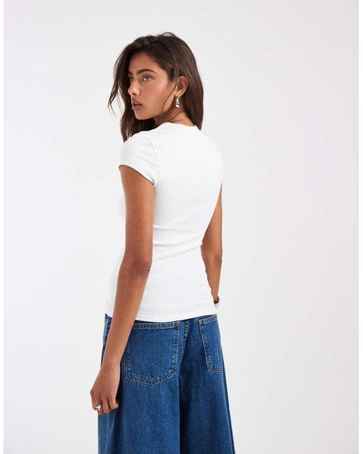ASOS White Fitted Short Sleeve Baby Tee