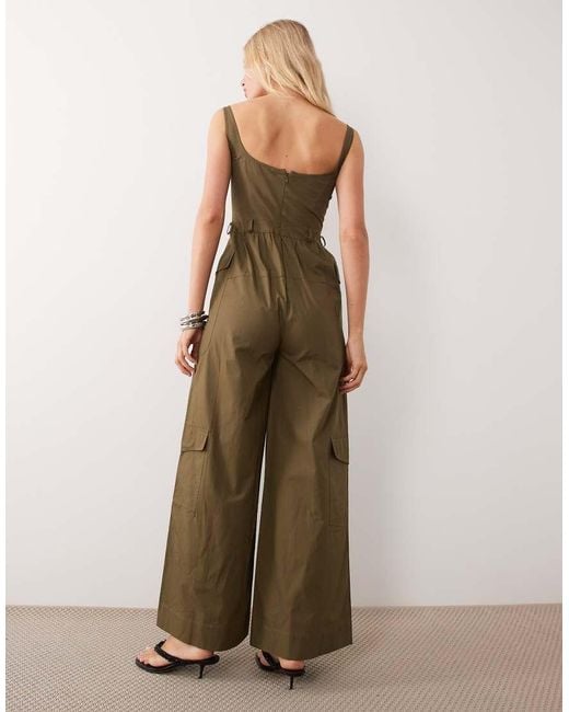 ASOS Natural Utility Jumpsuit
